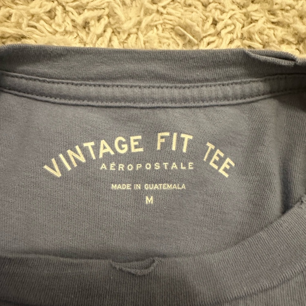 Aeropostale Vintage Fit Tee in Soft Gray